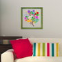 Wallity Cuadro Decorativo Enmarcado CAM2809369 de Madera y Cristal con Impresión UV 32 x 32 cm