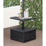 DKD Home Decor Base para Parasol de Plástico con Mesa, 53x53x30 cm