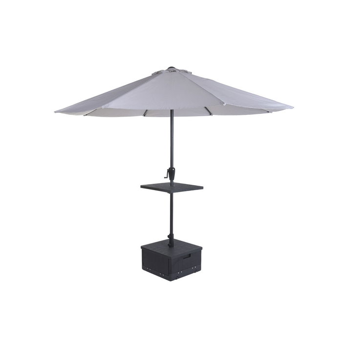 DKD Home Decor Base para Parasol de Plástico con Mesa, 53x53x30 cm