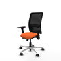 PIQUERAS Y CRESPO Silla de oficina Zulema Naranja y Negro