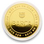 Moneda Conmemorativa FC Barcelona Barça Oro en Zamak Dorado Ø 4 cm con Cápsula Acrílica - Colección