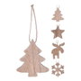 Home & Styling Adorno Navideño Colgante Madera 10 cm Modelos Surtidos
