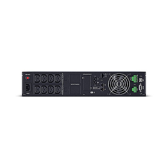 CyberPower UPS OLS1500ERT2UA-B - SAI Online Doble Conversión 1500VA/1350W Rack 2U, Onda Sinusoidal Pura, 8 Salidas, 48V, para Protección de Equipos