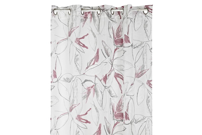 DKD Home Decor Cortina de Poliéster y Metal Roja 140x270 cm