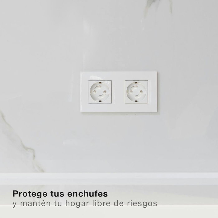 Hantums Bolsa de 5 protectores para enchufes sucko Blanco