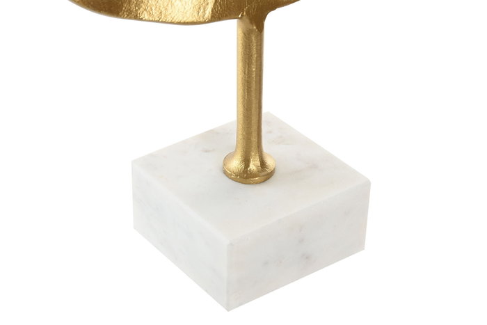 DKD Home Decor Figura Abstracta Aluminio Mármol Dorado Blanco 10 x 55 x 38 cm