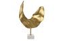 DKD Home Decor Figura Abstracta Aluminio Mármol Dorado Blanco 10 x 55 x 38 cm