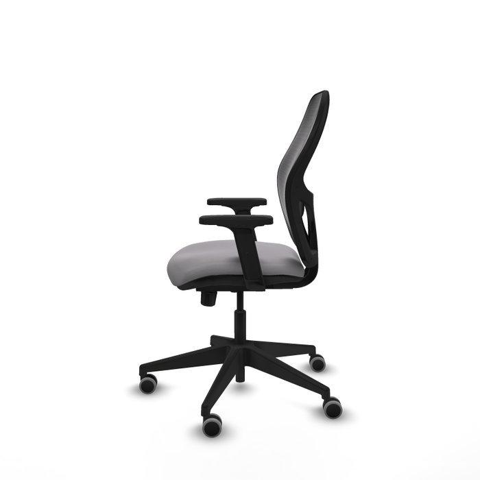 PIQUERAS Y CRESPO Silla de oficina Alocén con mecanismo traslack, malla negra y similpiel gris PIQUERAS Y CRESPO Silla de oficina Alocén con mecanismo traslack, malla negra y similpiel gris