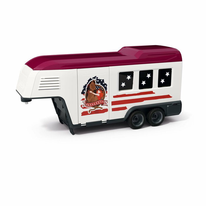 Schleich Figura de camioneta y remolque ecuestre grande Horse Club Series 42705