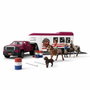 Schleich Figura de camioneta y remolque ecuestre grande Horse Club Series 42705