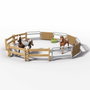 Schleich Figura de camioneta y remolque ecuestre grande Horse Club Series 42705