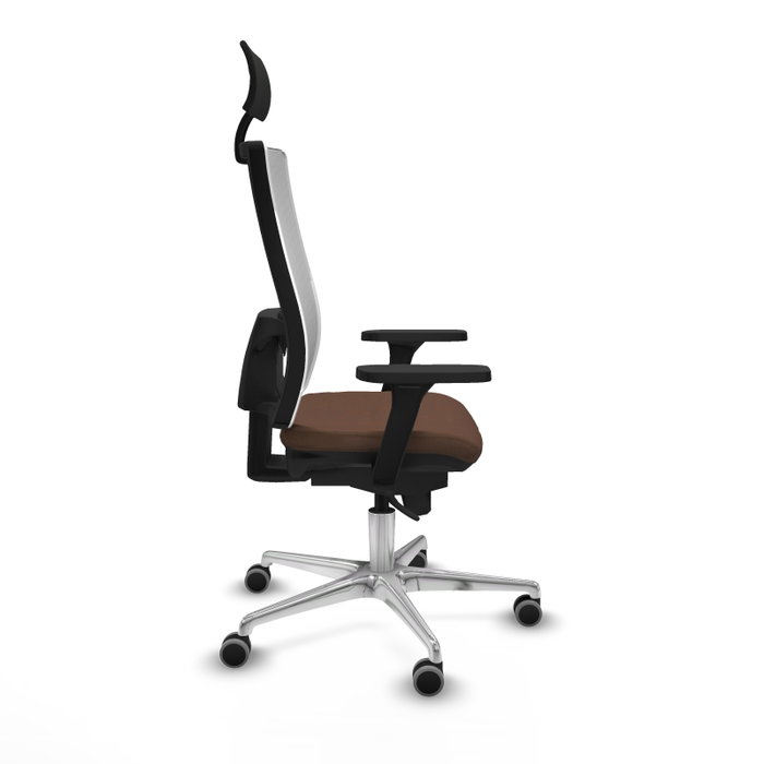 PIQUERAS Y CRESPO Silla de oficina Horna con mecanismo Sincro, Marrón oscuro y Blanco PIQUERAS Y CRESPO Silla de oficina Horna con mecanismo Sincro, Marrón oscuro y Blanco