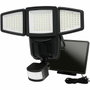 Galix Foco solar de 3 cabezales con 1500 lúmenes y 182 LED SMD