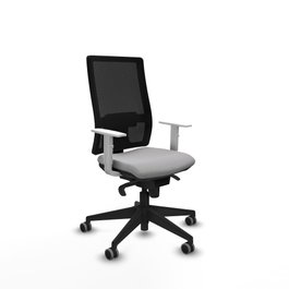PIQUERAS Y CRESPO Silla de oficina Horna con mecanismo Sincro, Gris claro y Negro