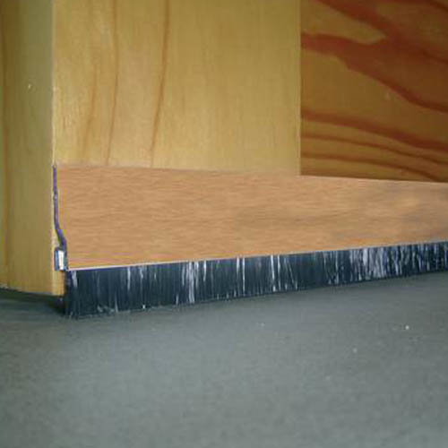 Burcasa Burlete de Aluminio para Garaje Fleco Roble 1,25m Burcasa Burlete de Aluminio para Garaje Fleco Roble 1,25m