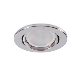 Vepa Aro Foco Downlight Circular Basculante 90mm Acero Cromado para LED GU10/GU5.3