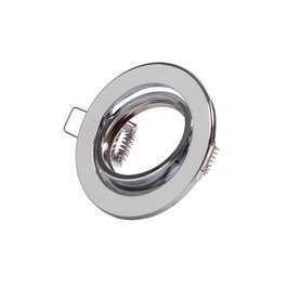 Vepa Aro Foco Downlight Circular Basculante 90mm Acero Cromado para LED GU10/GU5.3