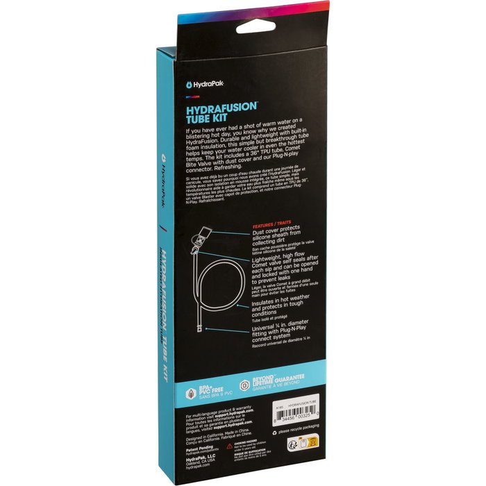 Hydrapak Hydrafusion Tubo de hidratación gris con aislamiento Hydrapak Hydrafusion Tubo de hidratación gris con aislamiento