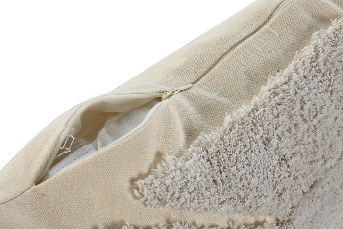 DKD Home Decor Cojín de Algodón Bordado Beige