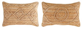 DKD Home Decor Cojín de Yute Natural 50x30x10 cm, Marrón