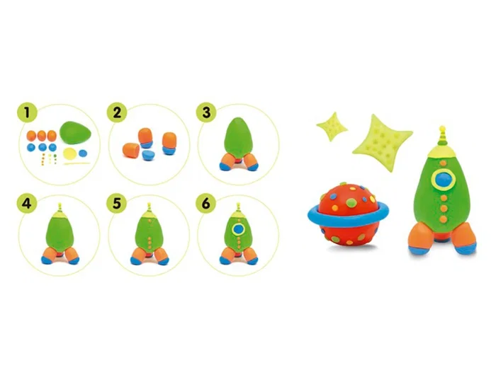 Pasta Modelar Milan Soft Dough Neon Caja De 5 (Botes De 142 Gr.)