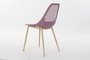 DKD Home Decor Silla PP Metal Mate Magenta
