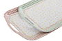DKD Home Decor Bandeja Estilo Vichy Rosa y Azul Melamina 36 x 26 x 2.2 cm (6 Unidades)