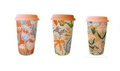 DKD Home Decor Mug Shabby Naranja Multicolor 10 x 14 x 10 cm (6 Unidades)