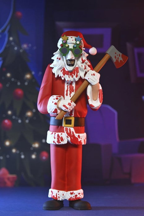 NECA Terrifier 3 Toony Terrors Figura Art the Clown Santa Suit Bloody Version 15 cm