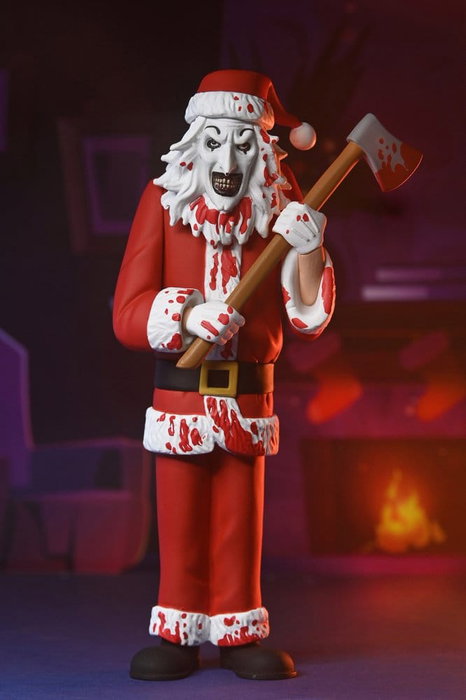 NECA Terrifier 3 Toony Terrors Figura Art the Clown Santa Suit Bloody Version 15 cm