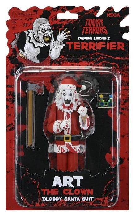 NECA Terrifier 3 Toony Terrors Figura Art the Clown Santa Suit Bloody Version 15 cm