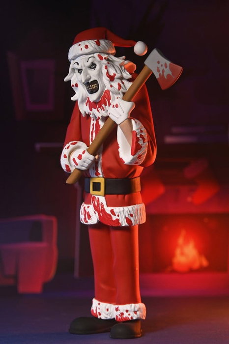 NECA Terrifier 3 Toony Terrors Figura Art the Clown Santa Suit Bloody Version 15 cm