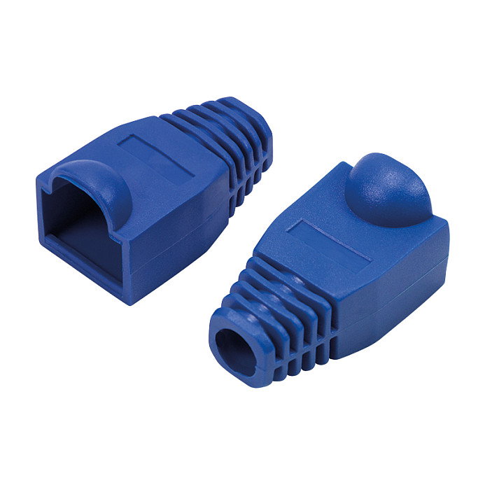 LogiLink MP0066 Fundas Sujetacables RJ45 6.5mm Azul, 50 unidades