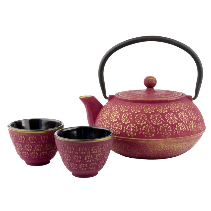 Bredemeijer Set de Regalo Tetera Shanghai Rosa y Dorado con Filtro y dos Tazas Bredemeijer Set de Regalo Tetera Shanghai Rosa y Dorado con Filtro y dos Tazas