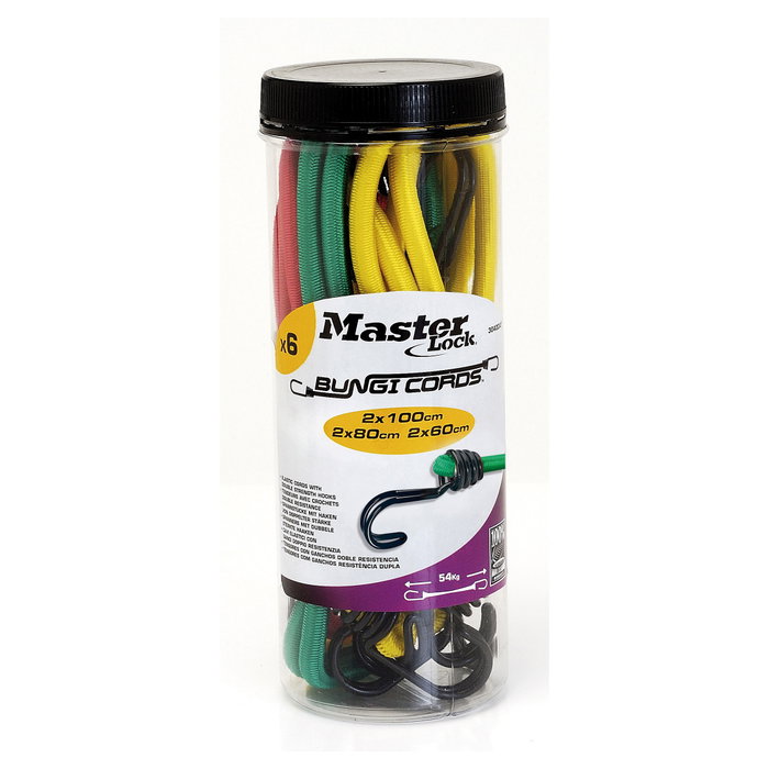Master Lock Set de 6 Pulpos de Sujeción Twin Wire 3040EURDAT Multicolor