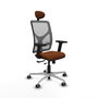 PIQUERAS Y CRESPO Silla de oficina Motilla con mecanismo Sincro/Traslack Marrón y Gris