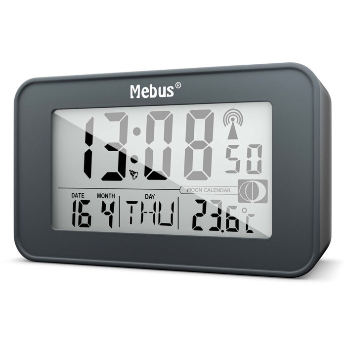 Mebus 51460 Reloj despertador digital con control de radio y termómetro Mebus 51460 Reloj despertador digital con control de radio y termómetro