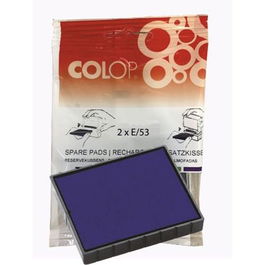 Colop Almohadilla E-53 Azul Blister - 2 Unidades