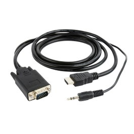 Gembird Cable HDMI a VGA con Audio Macho a Macho 1.8 m Negro a-hdmi-vga-03-6