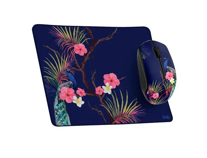 TNB Tropic Pack de ratón inalámbrico y alfombrilla