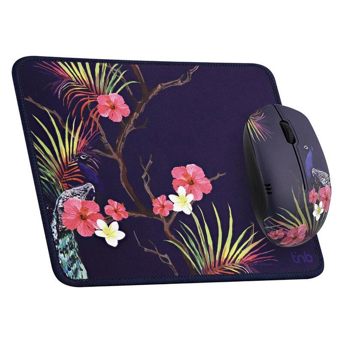 TNB Tropic Pack de ratón inalámbrico y alfombrilla