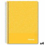 IMPREX Cuaderno Espiral Tapa PP A5 80H 90gr 4x4 Amarillo (Set de 4) inevitable