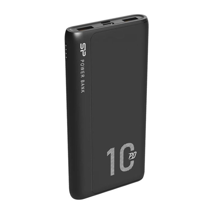 Silicon Power Powerbank QP15 10000mAh Batería Externa con Carga Rápida Quick Charge 3.0 y Power Delivery PD, Color Negro