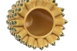 DKD Home Decor Jarrón Tropical Amarillo Verde 28 x 40 x 28 cm