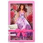 Barbie HRM54 Muñeca Deseos de Cumpleaños 2024 Morena Vestido Rosa Lila Estampado Floral Falda Tul Bordado +6 Años