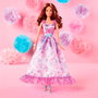 Barbie HRM54 Muñeca Deseos de Cumpleaños 2024 Morena Vestido Rosa Lila Estampado Floral Falda Tul Bordado +6 Años