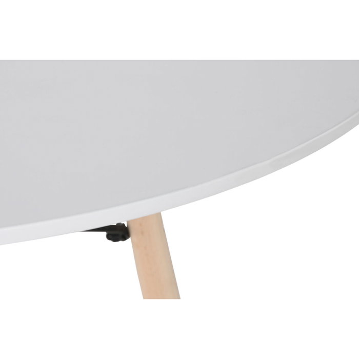 DKD Home Decor Mesa Redonda de Comedor MDF y Abedul Blanco 120x120x74 DKD Home Decor Mesa Redonda de Comedor MDF y Abedul Blanco 120x120x74