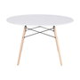 DKD Home Decor Mesa Redonda de Comedor MDF y Abedul Blanco 120x120x74