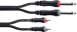 Cordial Cable de Audio Doble Jack Mono a RCA 1,5 Metros