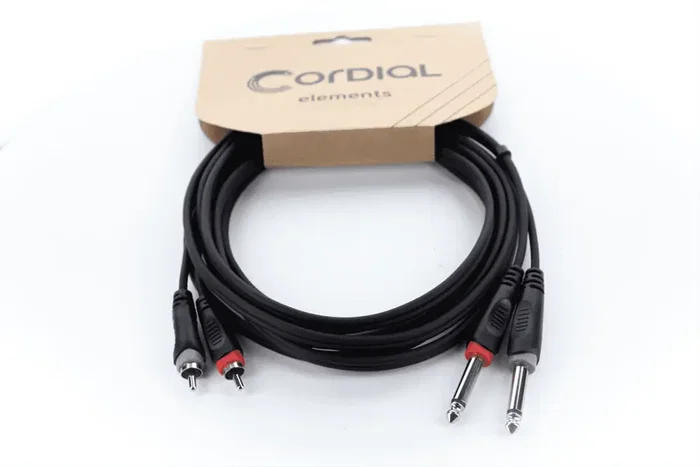 Cordial Cable de Audio Doble Jack Mono a RCA 1,5 Metros